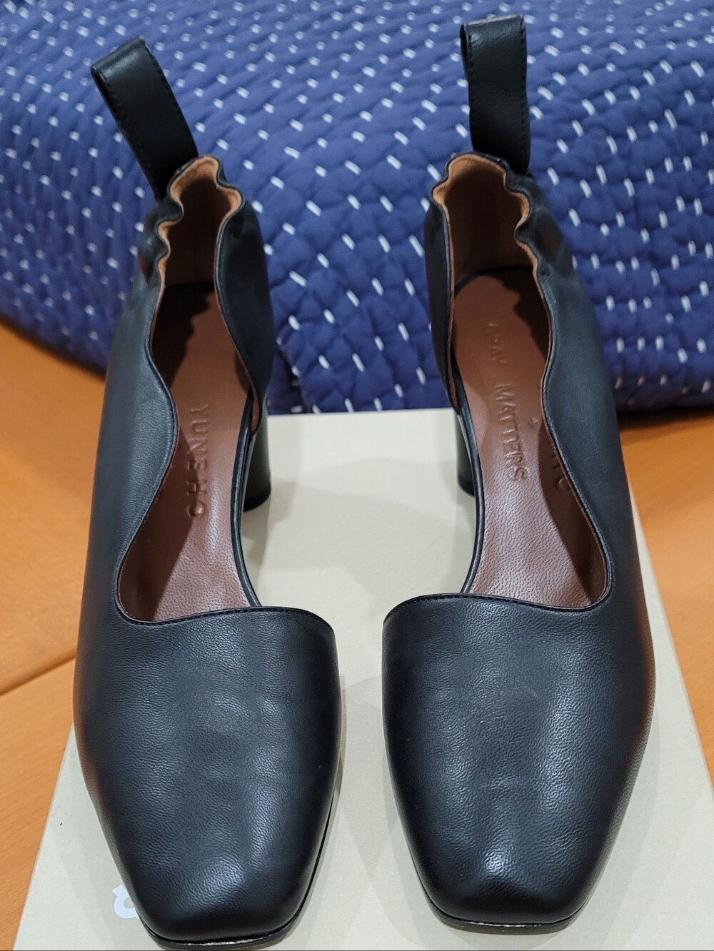Black Leather Heels by Gray Matters